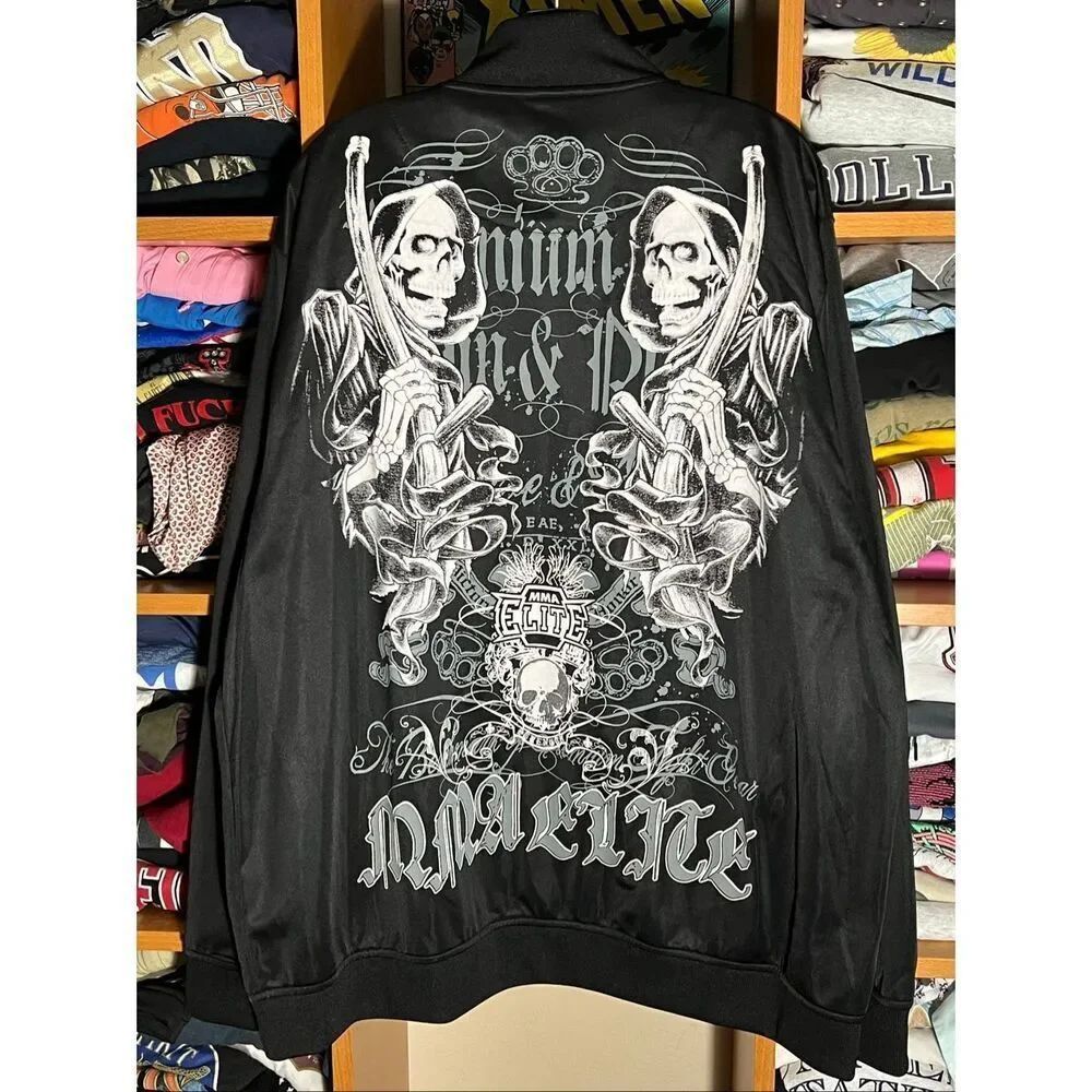 Y2K MMA Elite Goth Grunge Full Zip Jacket XL